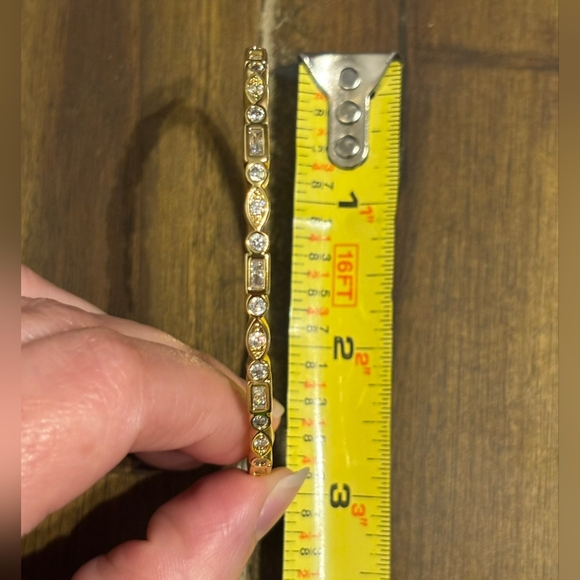 Gold With White Gems Bracelet NEW! - Picture 12 of 17